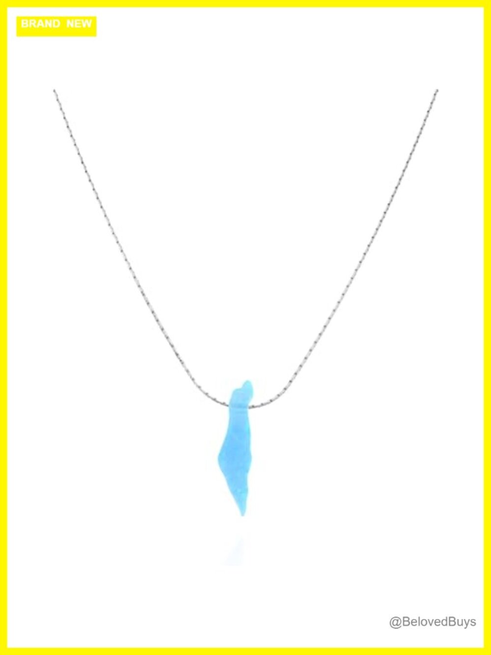 Opal Israel Map Pendant Necklace Gold Filled Sterling Silver 16-18"
